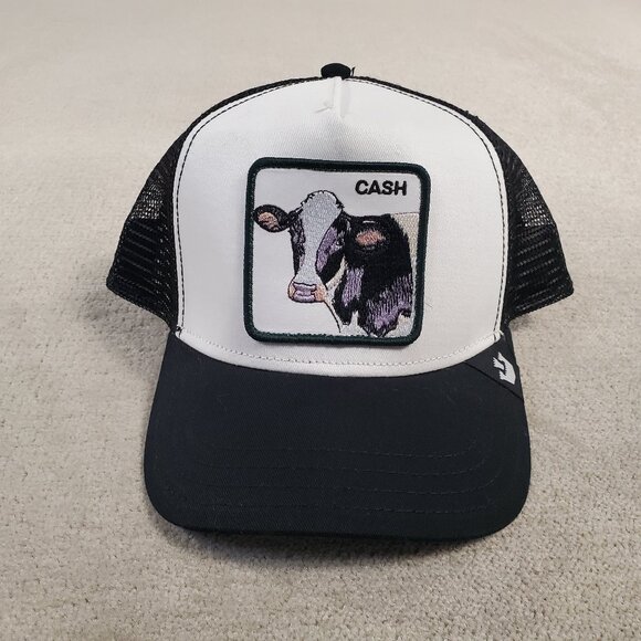 Goorin Bros Hat Cap Black White Cash Cow Mesh Snapback The Farm One Size - Picture 1 of 9